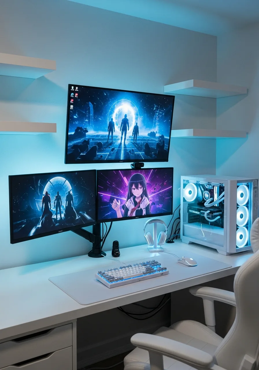 Ice-blue clean RGB setup