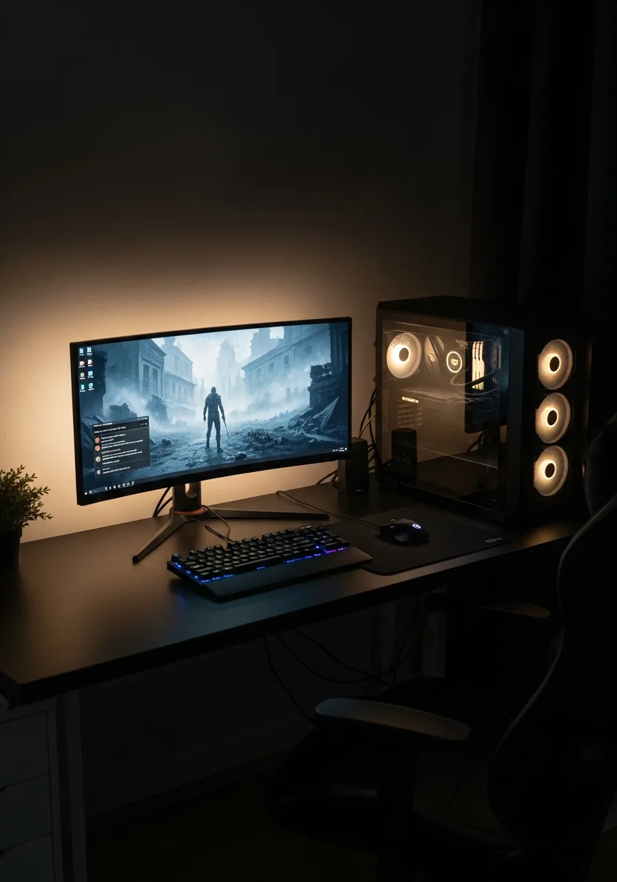 Blacked-out minimal setup