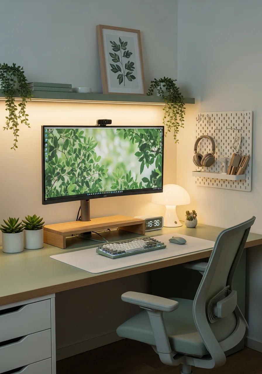 Sage clean desk setup